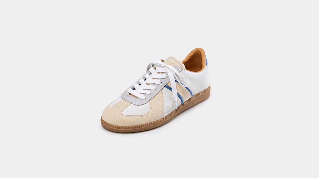 TERRAKOO Leather Low-Top Lace-Up German Trainer Sneaker