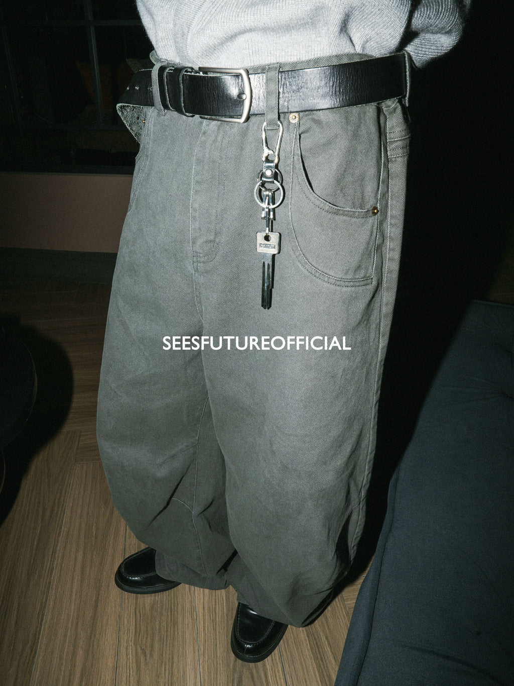 Seesfuture Vintage Loose Wide Leg Casual Pants