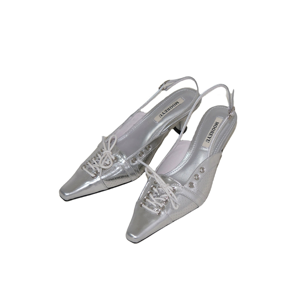 Mooreyu Bow Bag Head Temperament Strap High Heels