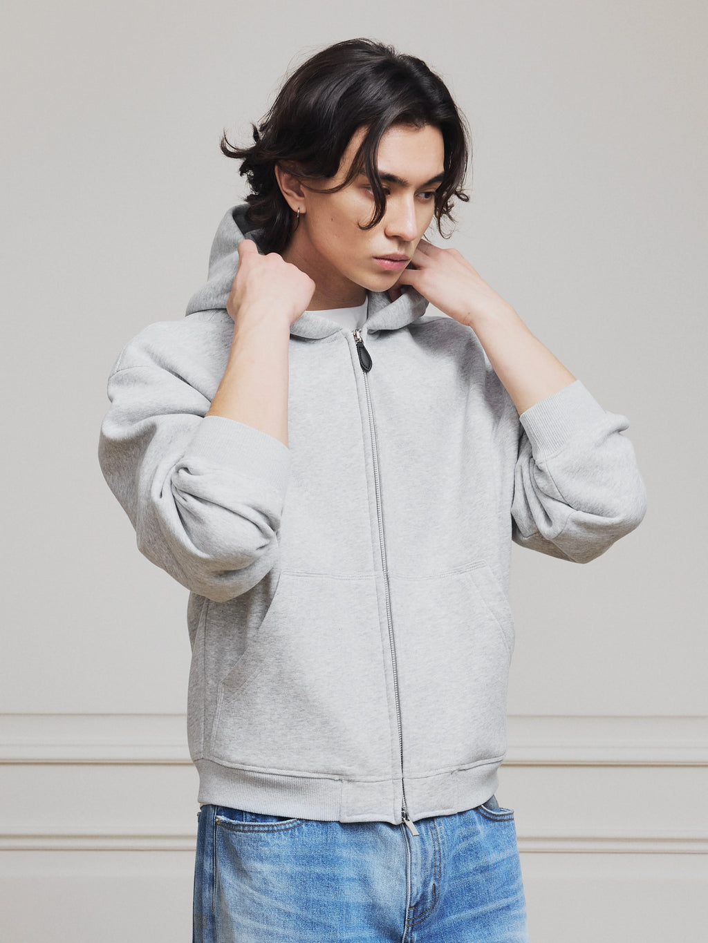 Stay the Night Fleece-Lined Boxy Zip-Up Hoodie