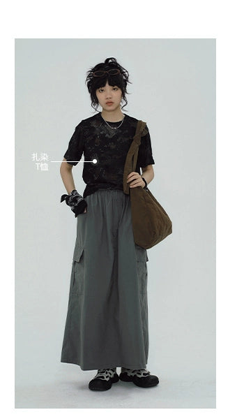 STILLYOU Vintage Versatile Tooling Double Pocket Skirt