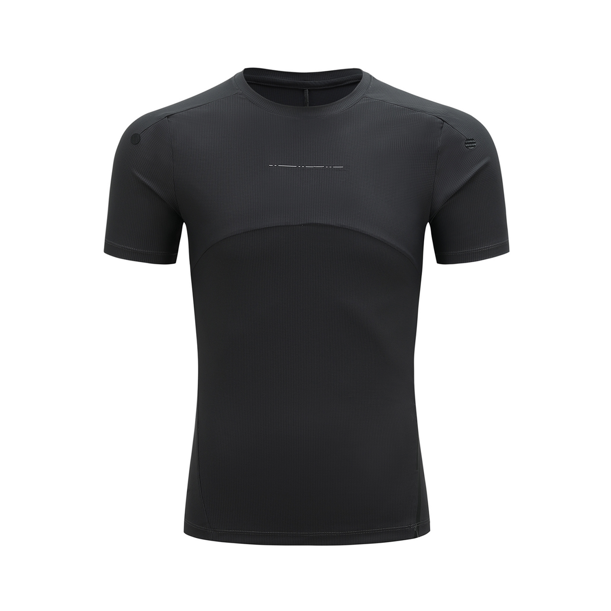 BEVAN UP UP Point-Dot Curved Hem Quick-Dry Slim Fit Tee