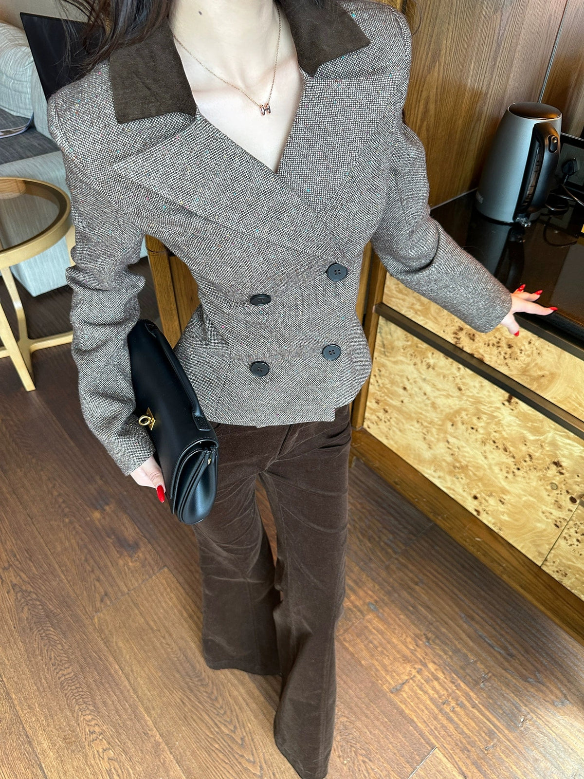 (Clearance) LLROGE Temperament Versatile Slim Fit Contrasting Color Blazer