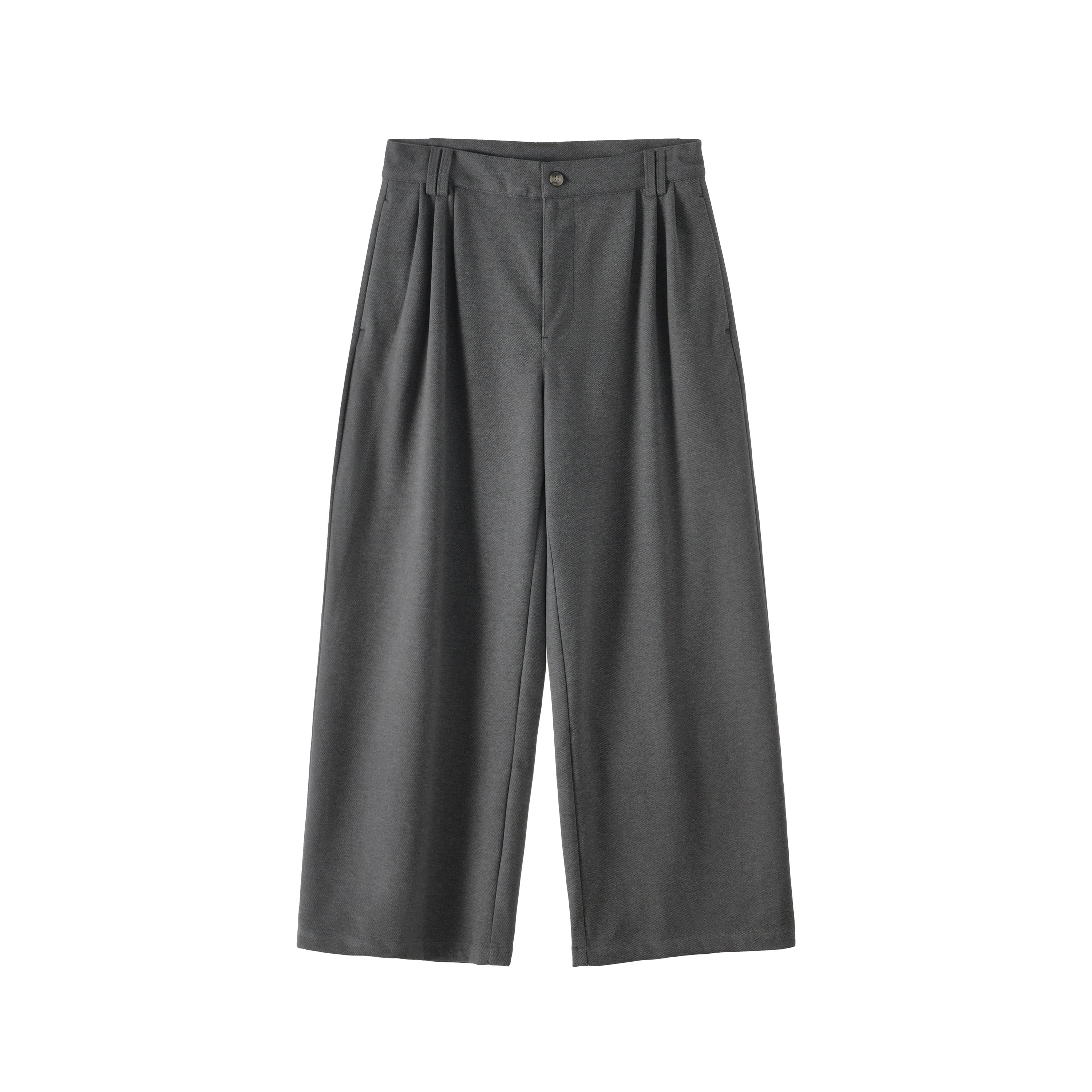BUTTBILL Vintage Woolen Wide-leg Slacks