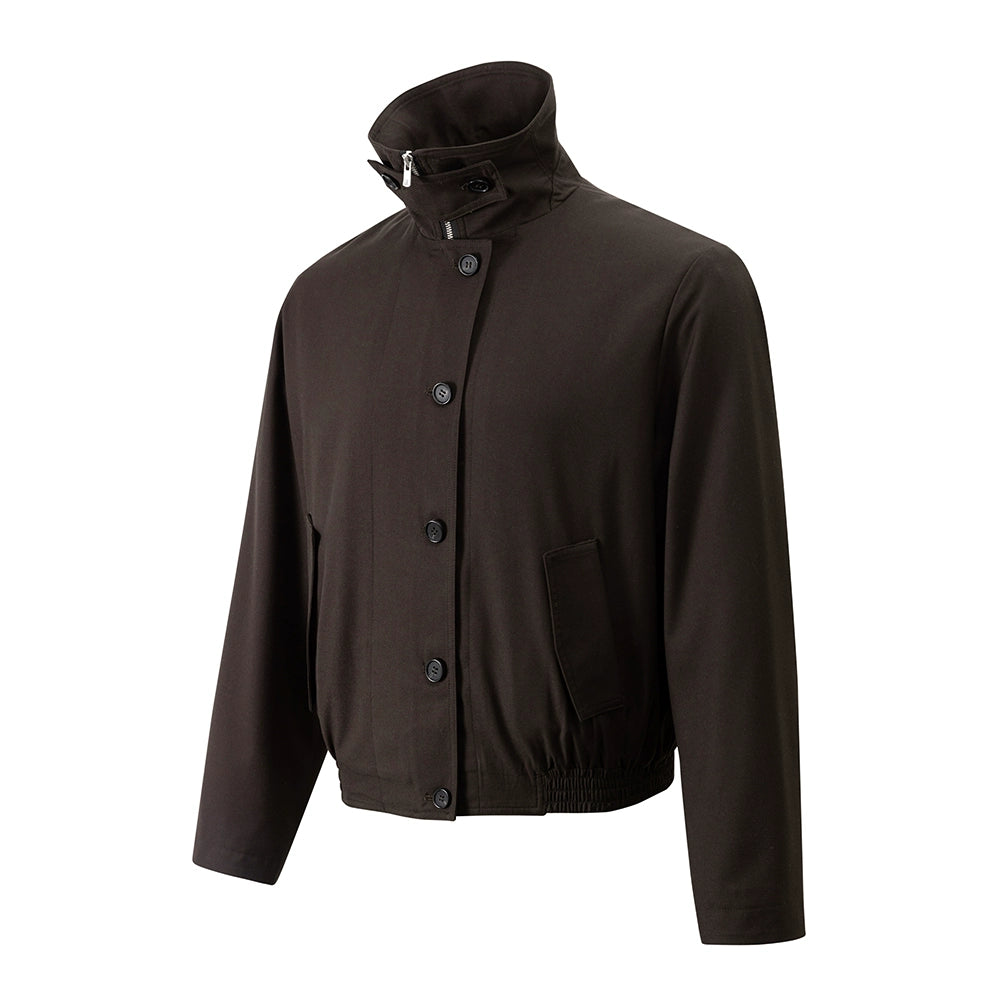 Azure Lisseur Premium Simple Turtleneck Button-Feeling Jacket