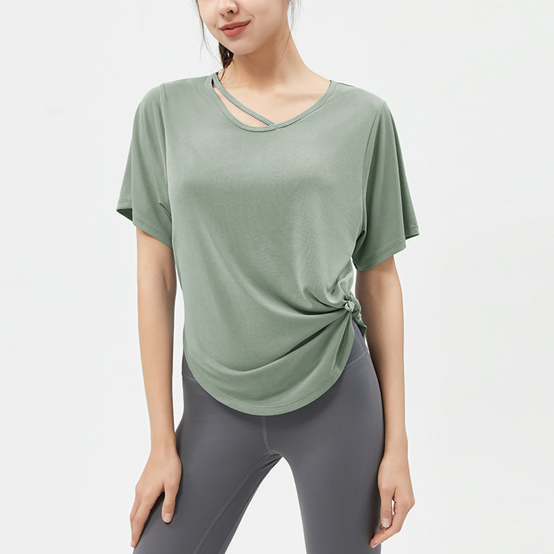 Athena Lulu Thin Yoga Clothes Breathable Running Fitness Blouse