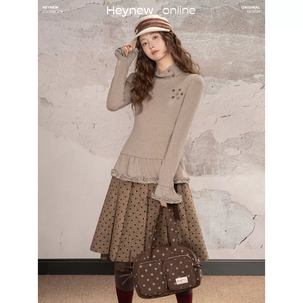 LOVEHEYNEW Lamb Wool Lapel Vest