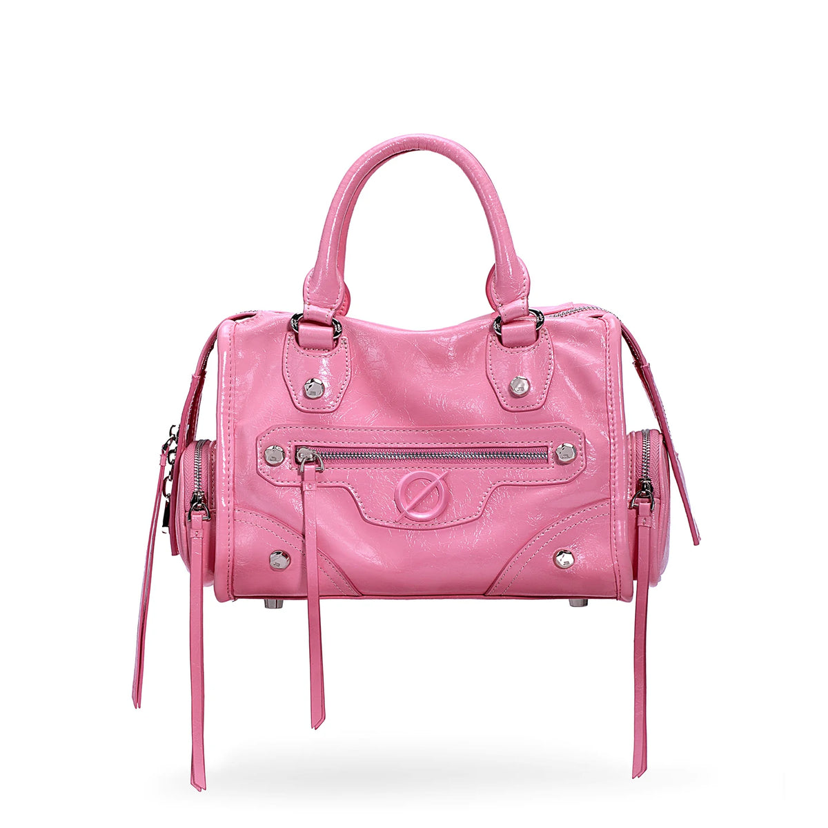 JELLY TOYBOY Faux Leather Studded Zip-Top Shoulder Bag