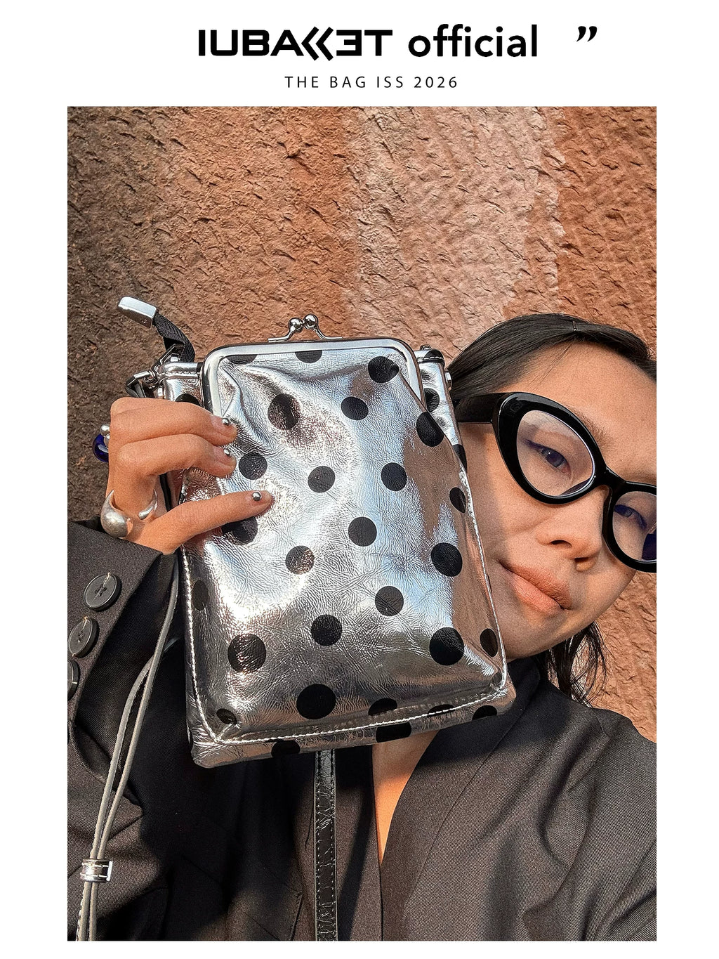 IUBALLET Polka Dot Mini Oblique Span Small Square Bag