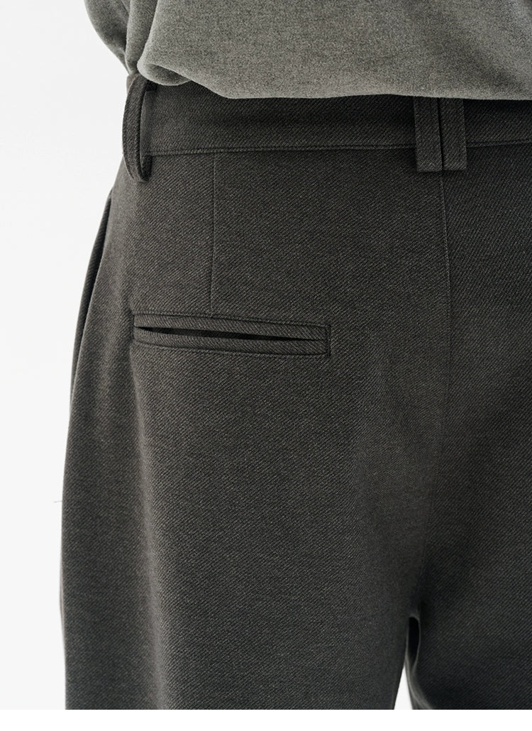 BUTTBILL Vintage Woolen Wide-leg Slacks