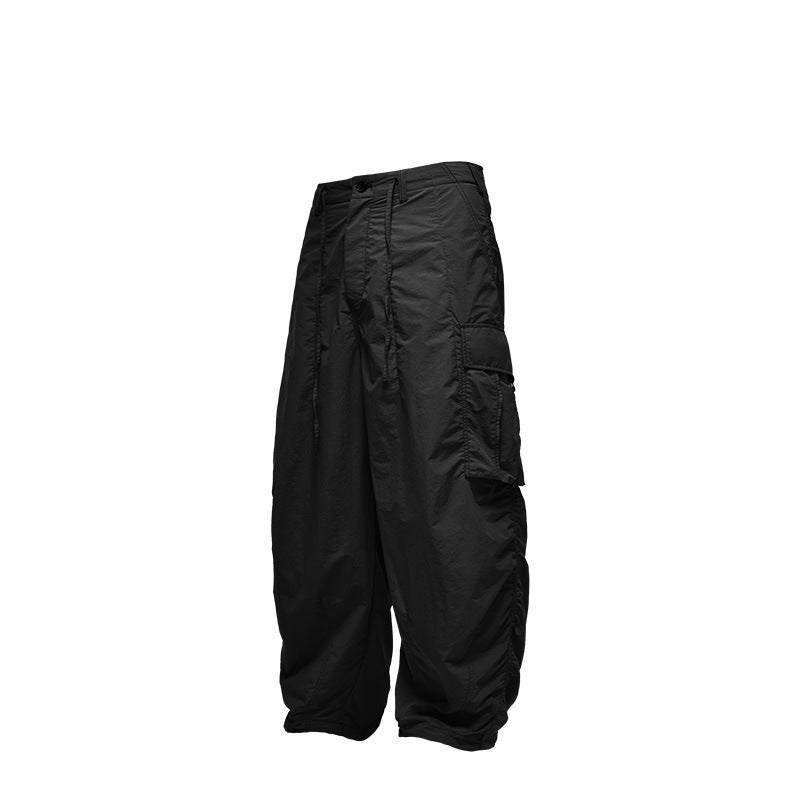 INF Fine plaid loose tooling wide-leg pants