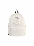 Unique blue Silver Faux Leather Zip-Top Backpack