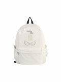 Unique blue Silver Water-Resistant Nylon Zip-Top Backpack