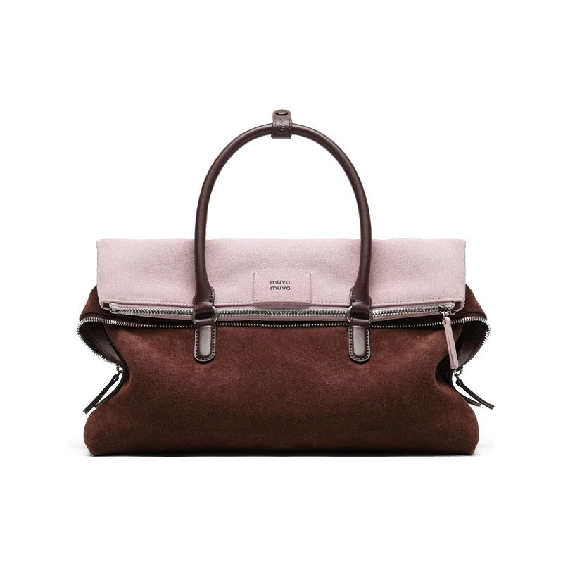 muva. Leather Zip-Top Crossbody Bag