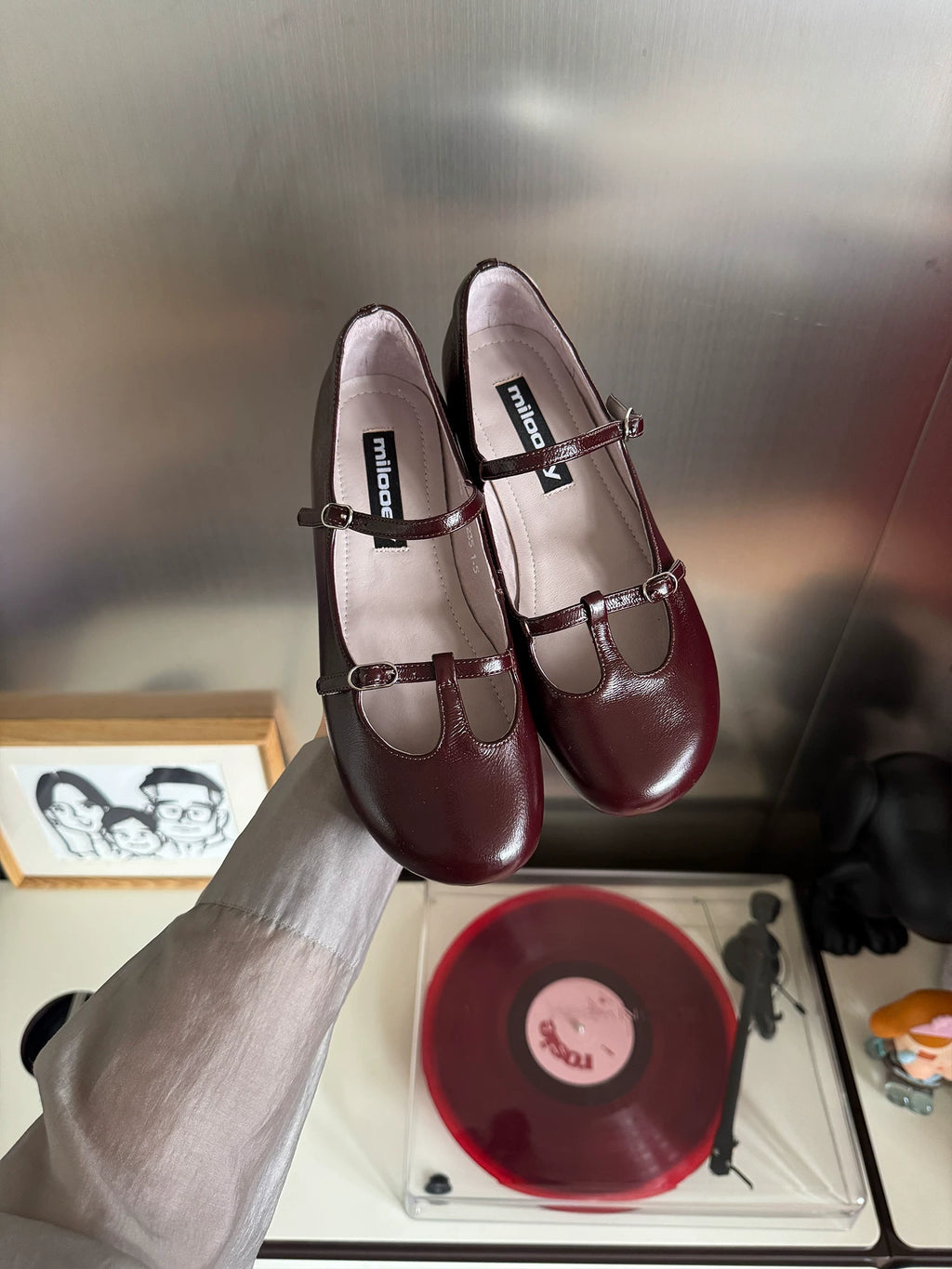 MILOOEY Leather One-Strap Mary Jane