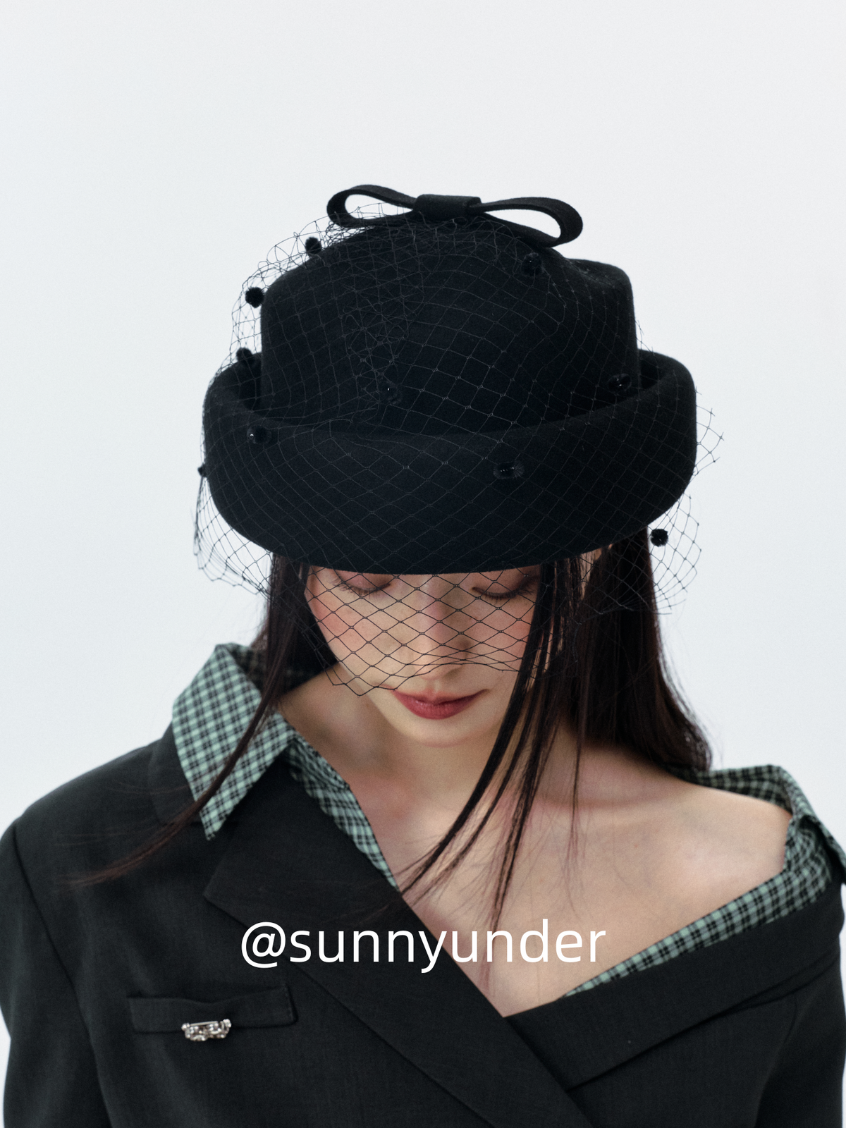 Sunnyunder Mesh Yarn Versatile Woolen Woolen Pot Hat
