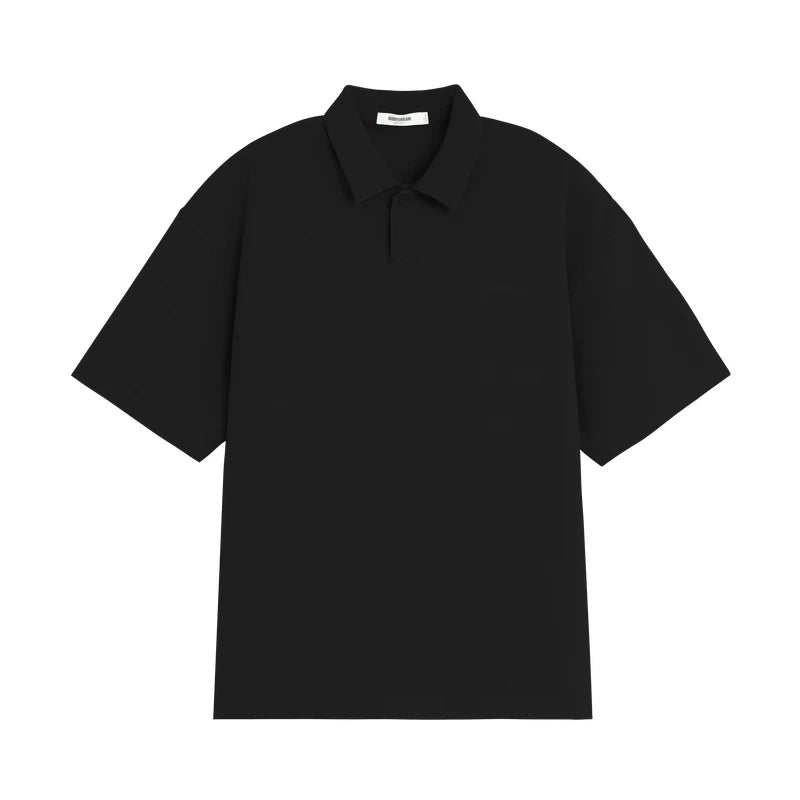 BODYDREAM Waffle Knit Loose Polo Shirt