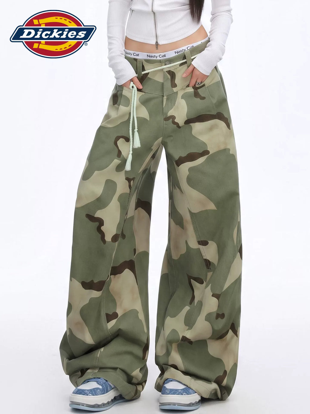 Dickies Camo 100% Cotton Breathable Loose Wide-Leg Jeans