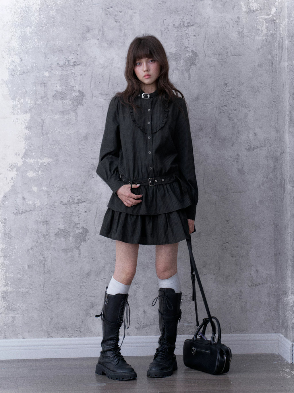 SagiDolls Girl Power Striped Shirt Dress
