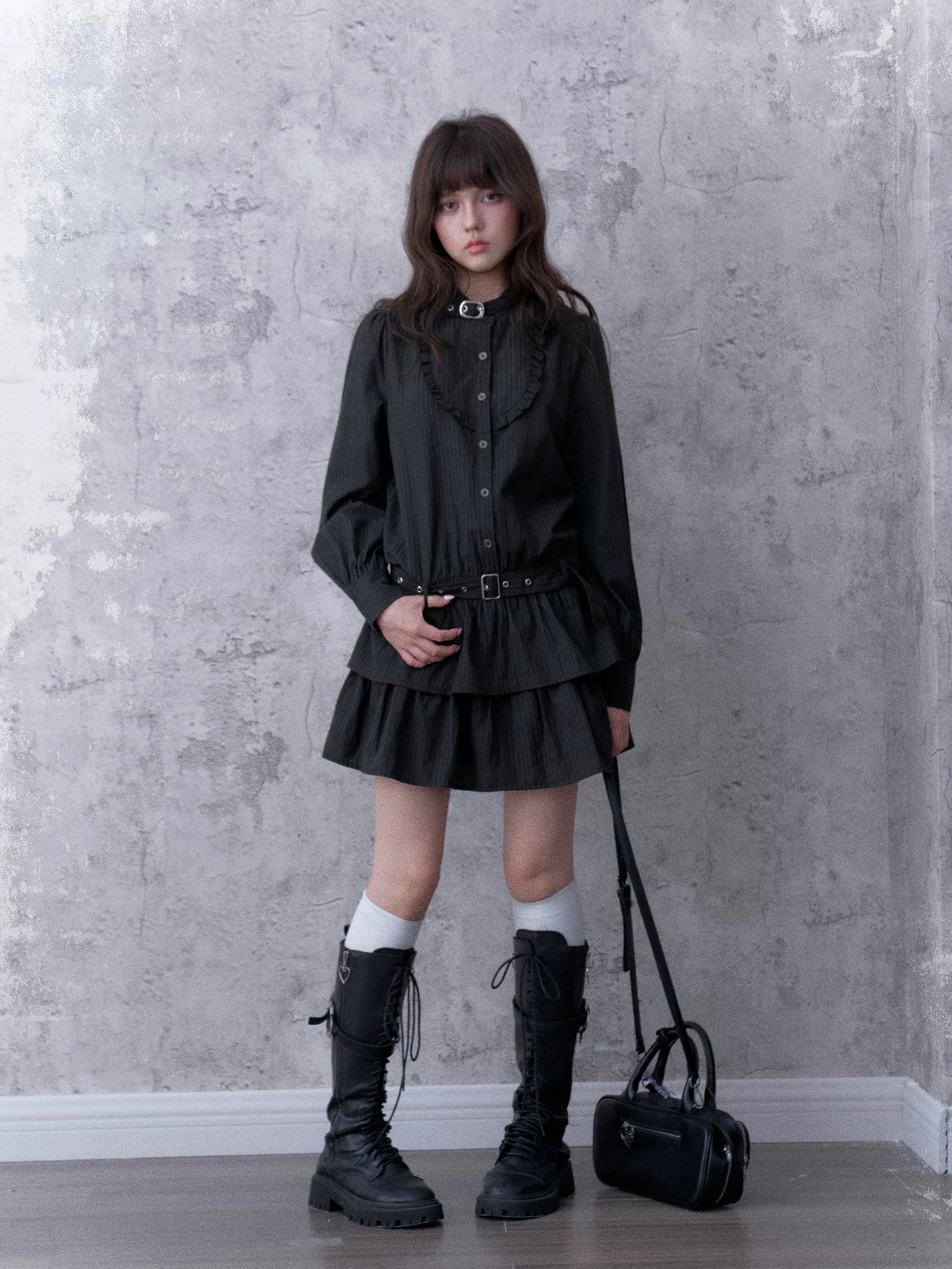 SagiDolls Girl Power Striped Shirt Dress
