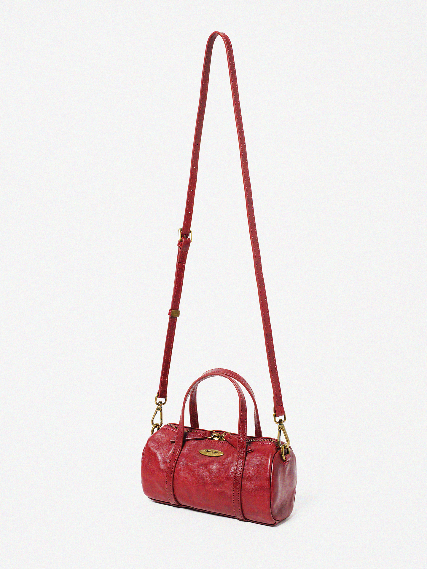 Momogigi Vintage Grip Cowhide Crossbody Bag