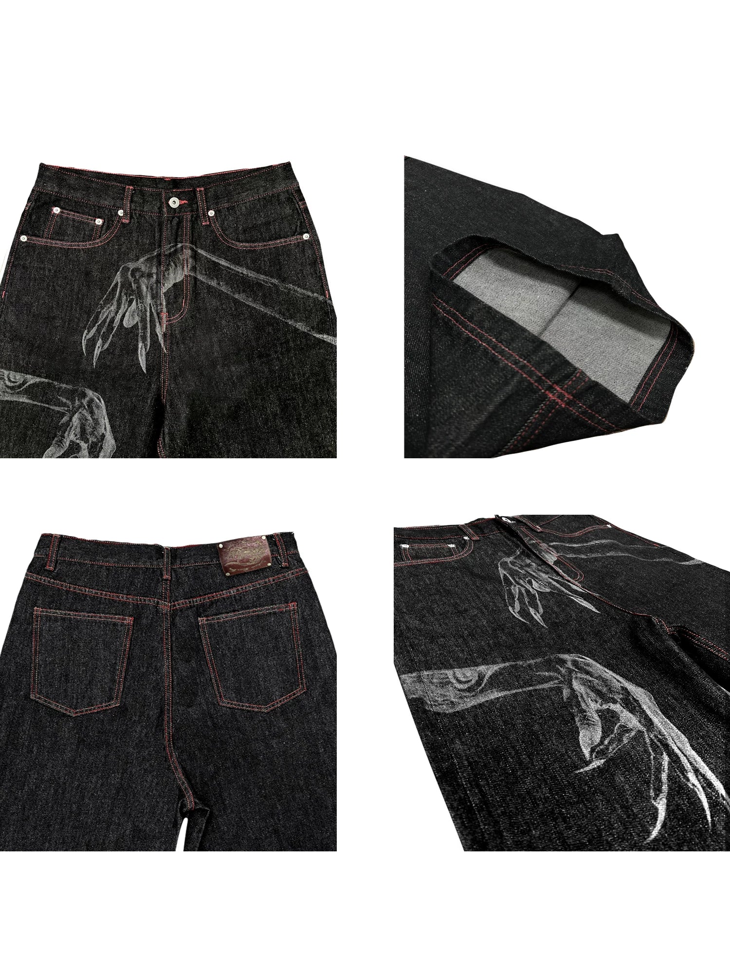 WANNA LAB Straight Baggy Jeans