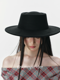 Sunnyunder Classic Versatile Imitation Woolen Ringed Hat