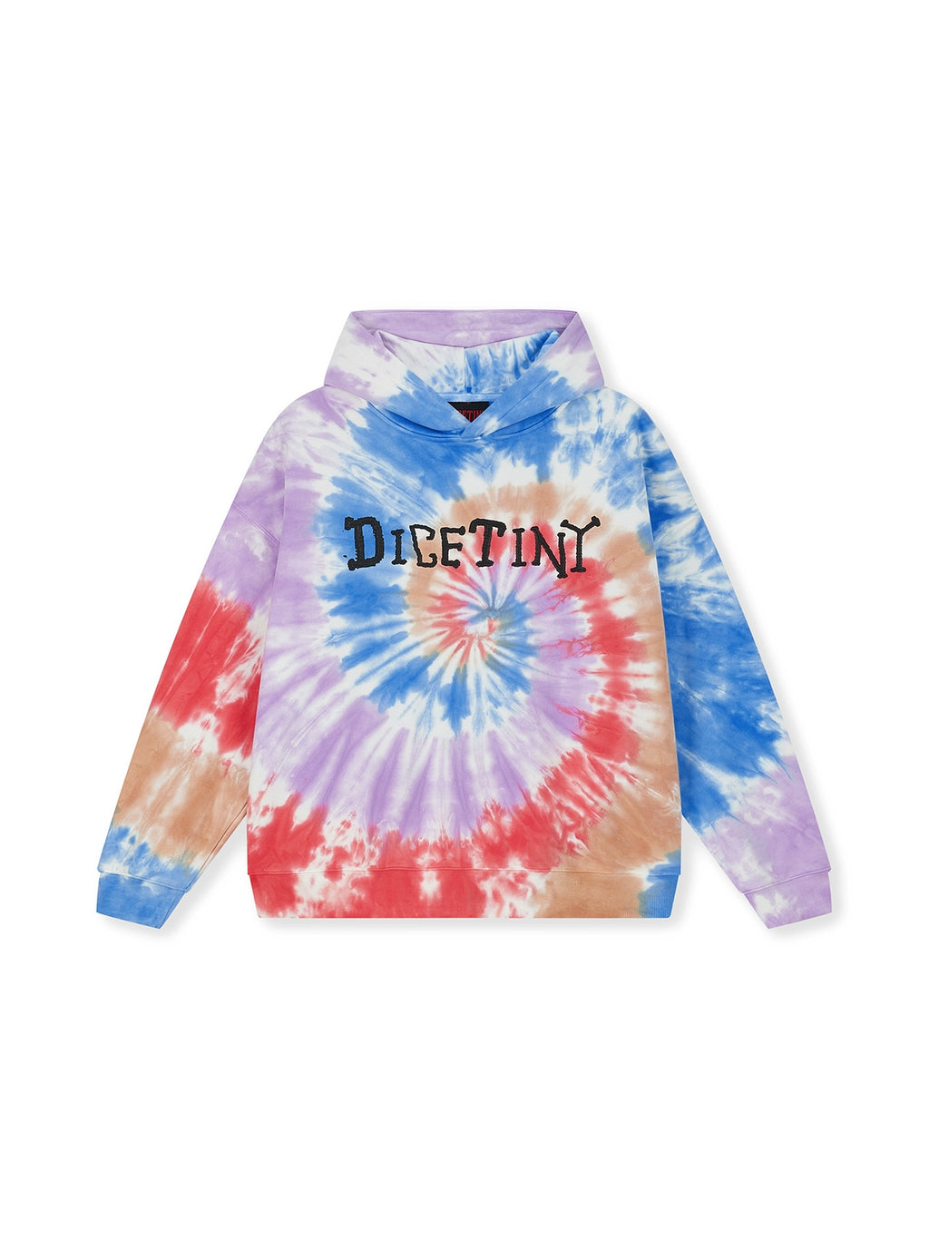 DICETINY Tie-dye Swirl Print Hoodie