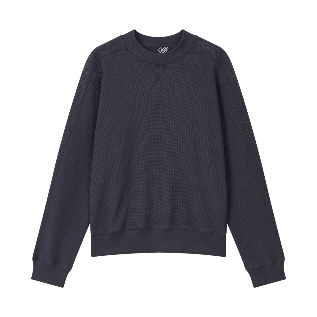 VLABMADE Waffle Knit 300g Wrinkle-Resistant Cropped Sweatshirt