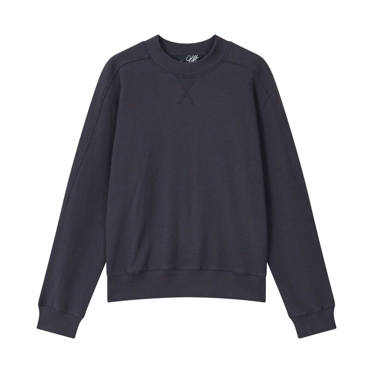 VLABMADE Waffle Knit 300g Wrinkle-Resistant Cropped Sweatshirt