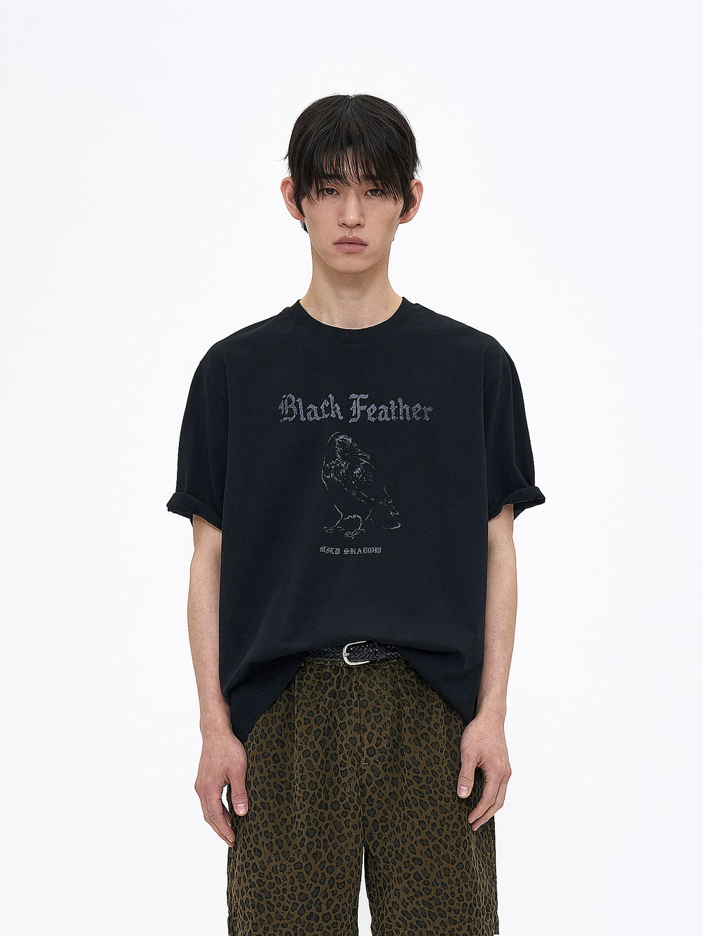 PARTIMENTO Crow Art Print 230g Oversized Tee