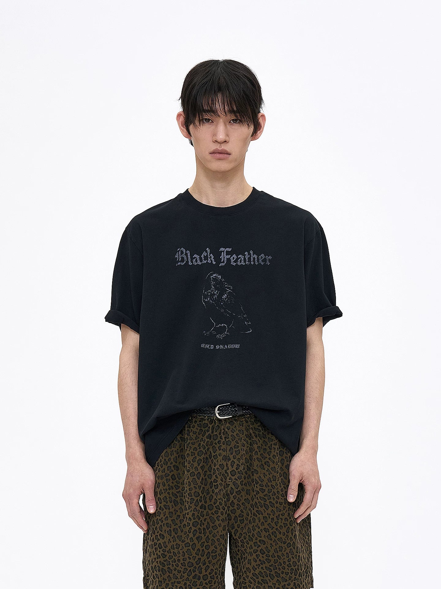 PARTIMENTO Crow Art Print 230g Oversized Tee
