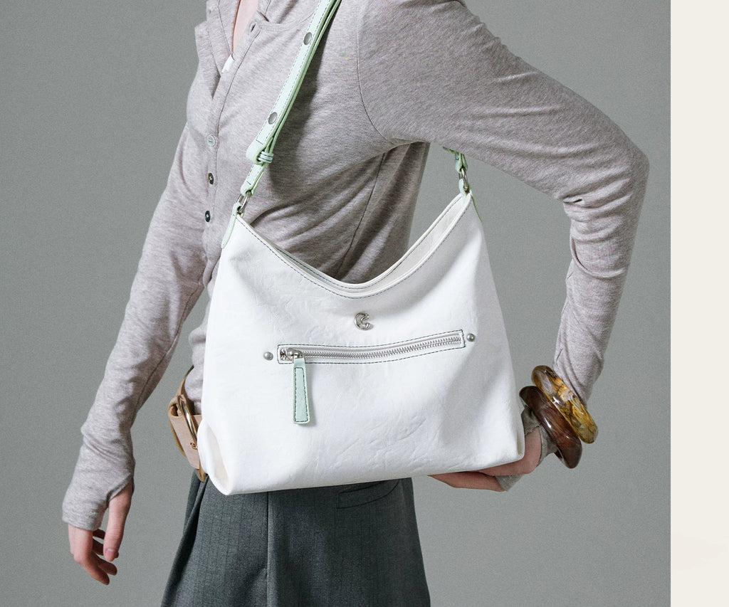 JACD Vintage Embroidery Faux Leather Zip-Top Tote