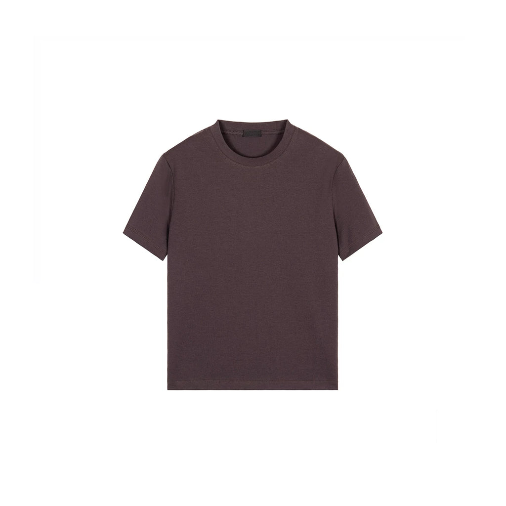 PLUS NO LOGO Retro Casual Simple Shoulder Tee