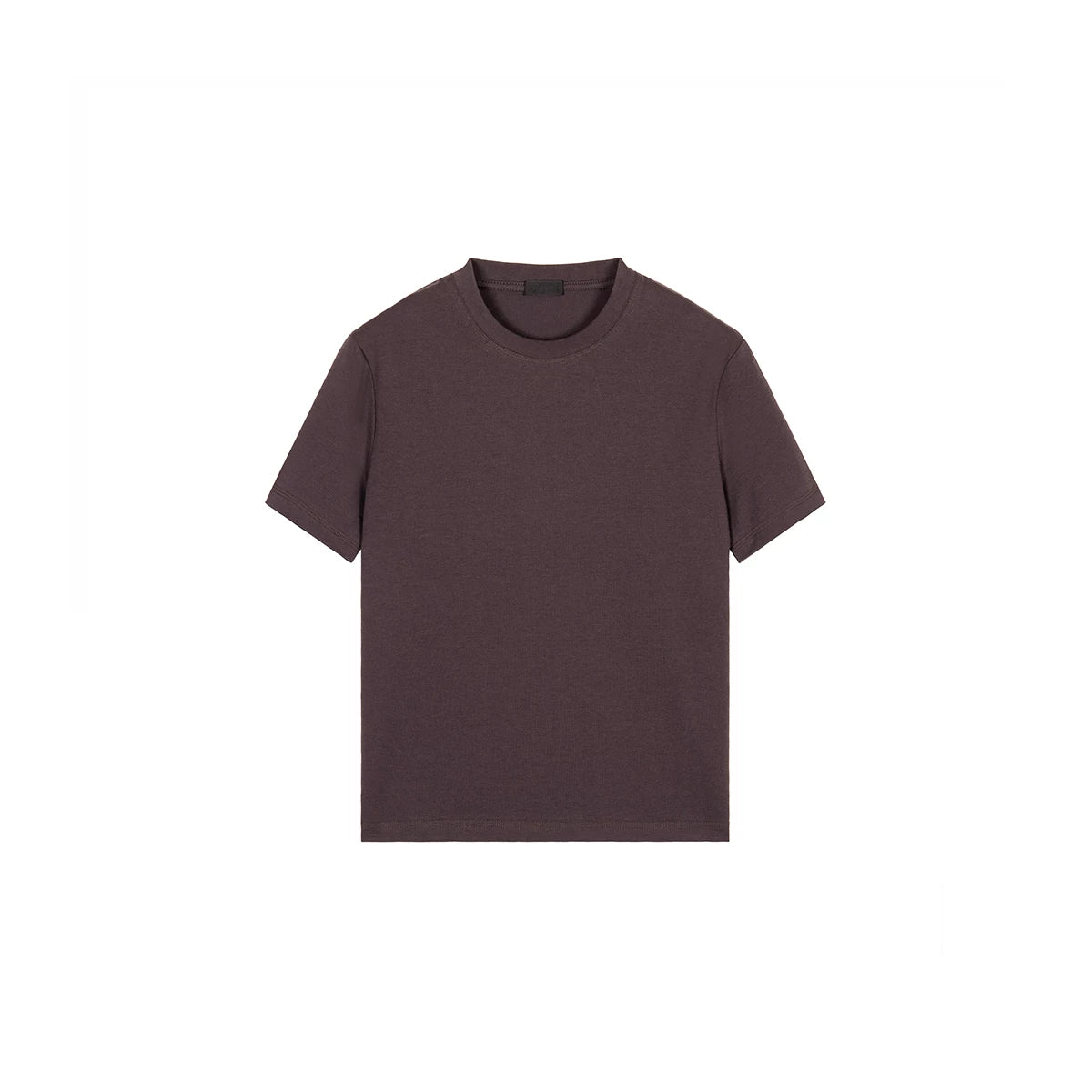 PLUS NO LOGO Retro Casual Simple Shoulder Tee
