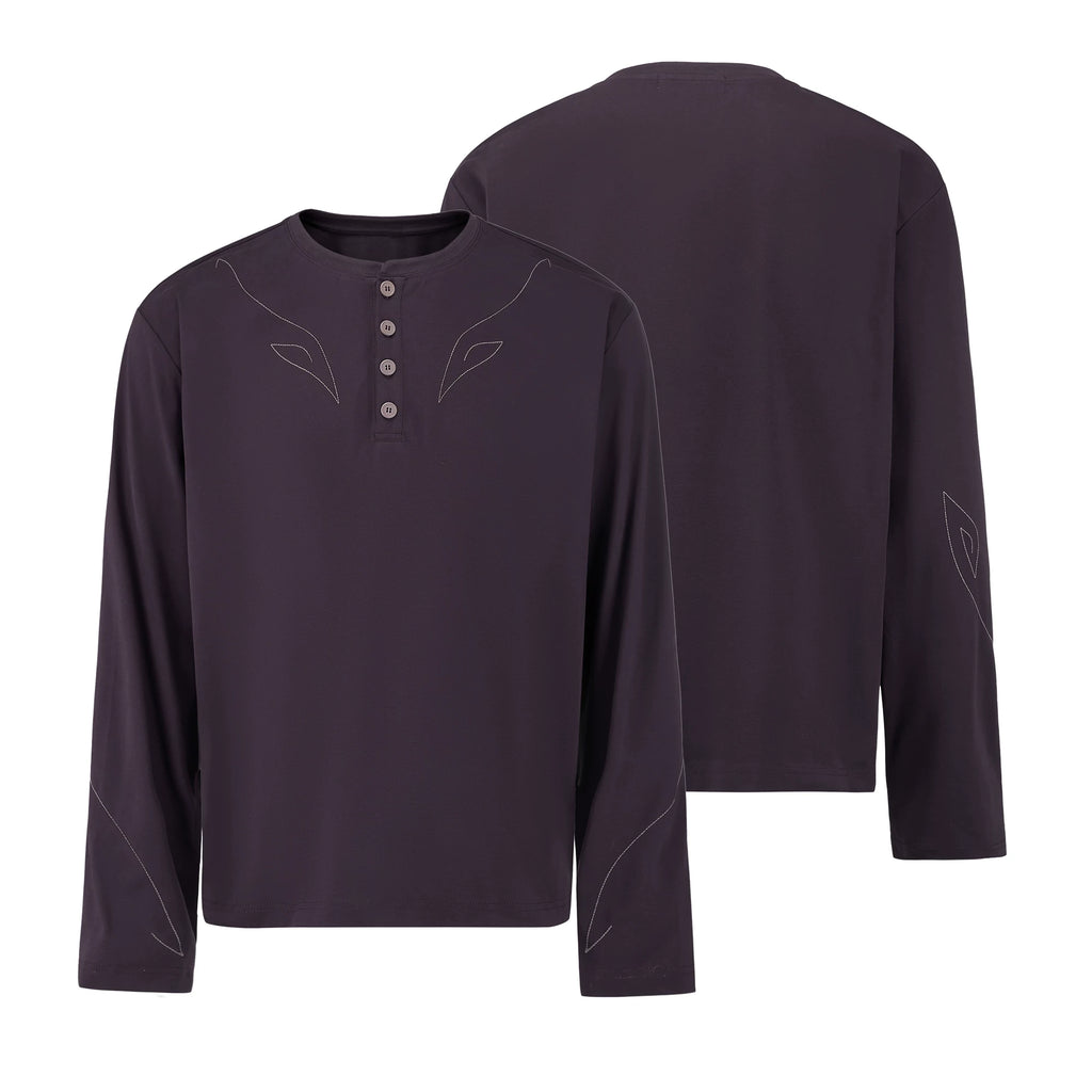 Esaias Rune Embroidered Breathable Long-Sleeve Tee