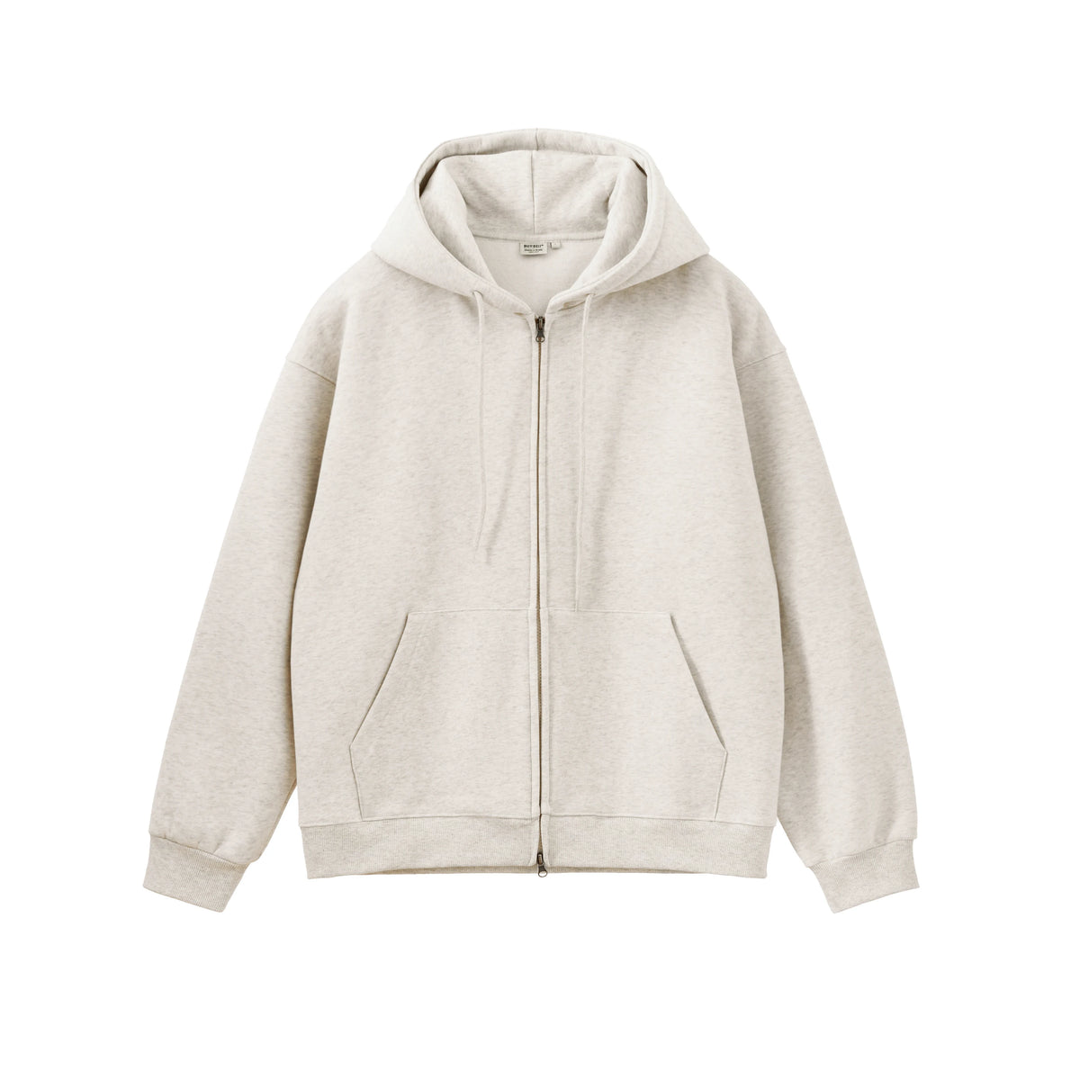 BUTTBILL 500g Warm Fleece-Lined Zip-Up Hoodie