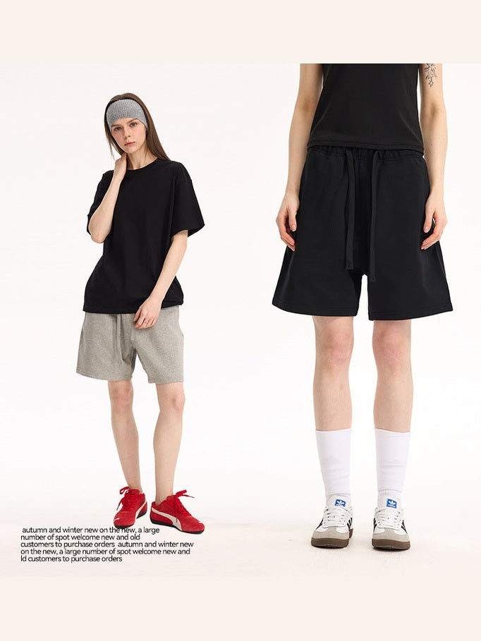 UNF 450g heavy old money wind silhouette terry Shorts