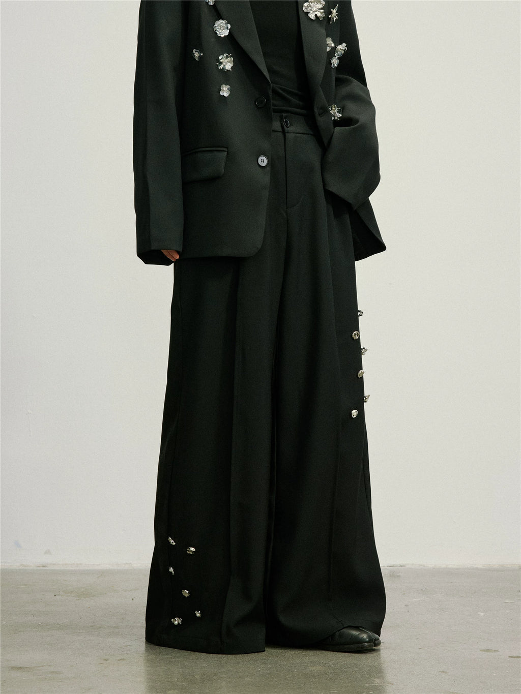 SUNYVONNE Metal Button-down Casual Suit