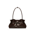 muva. Leather Magnetic Snap Shoulder Bag