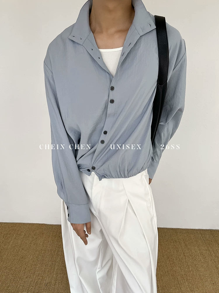 CHEIN CHEN Cropped Long-Sleeve Shirt