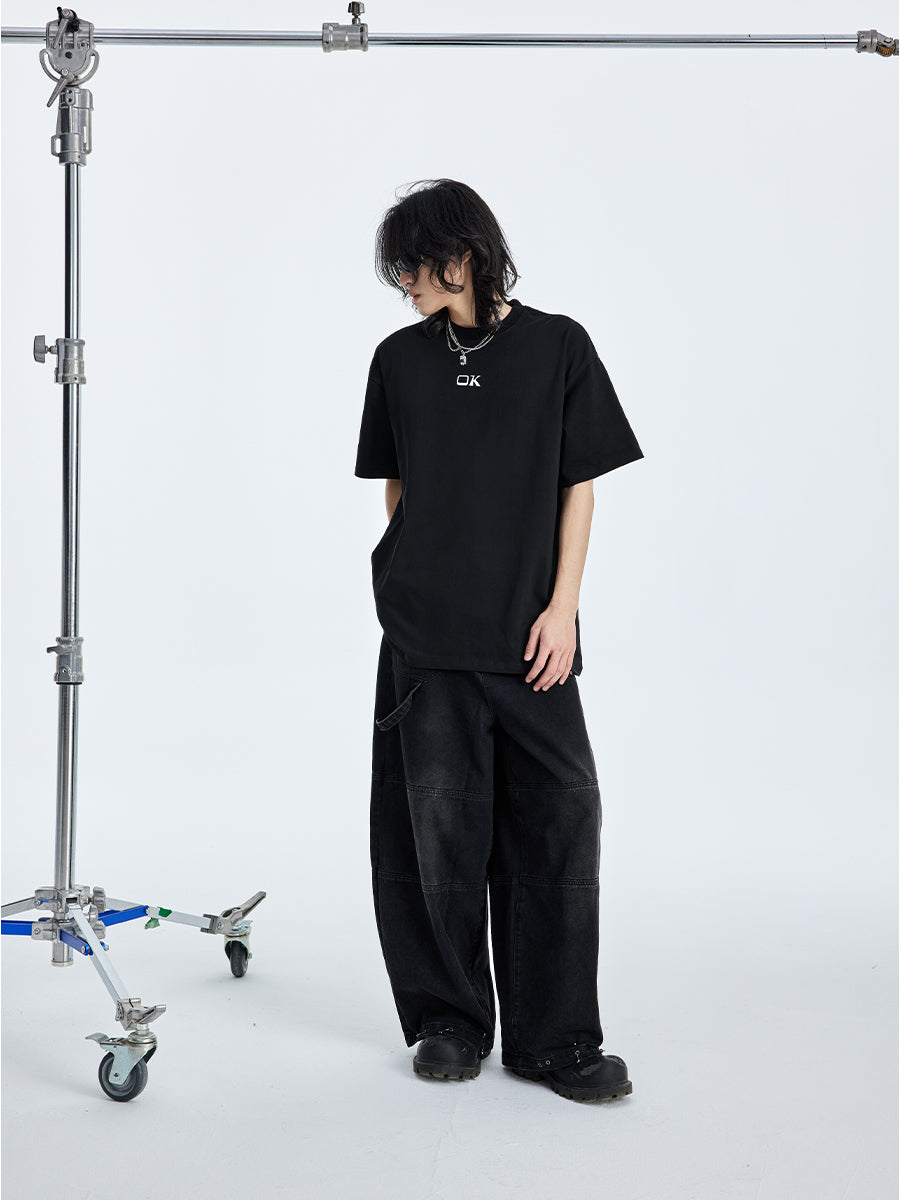 The 76th human NMK heavy 260g ok slogan 100% Cotton Tee
