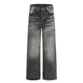 11KN American Washed 3D Whiskering Straight Leg Jeans