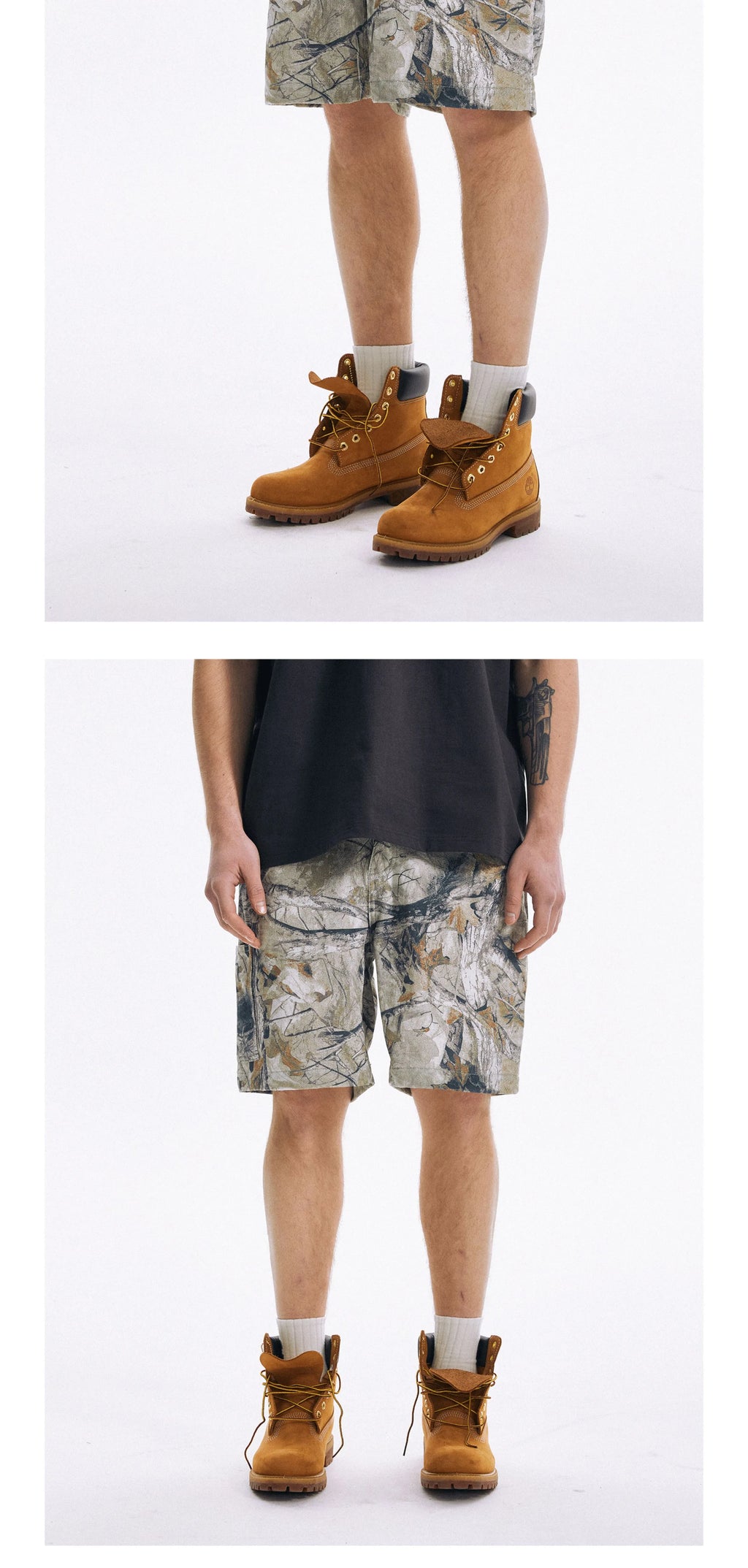 LIBERAFIT Camouflage, Wash Damage, Tooling Shorts
