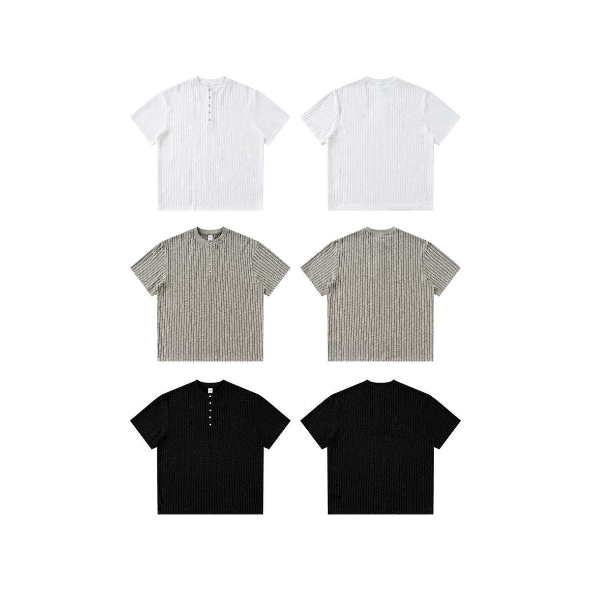 Inflation Henley Jacquard 200g Breathable Relaxed Tee