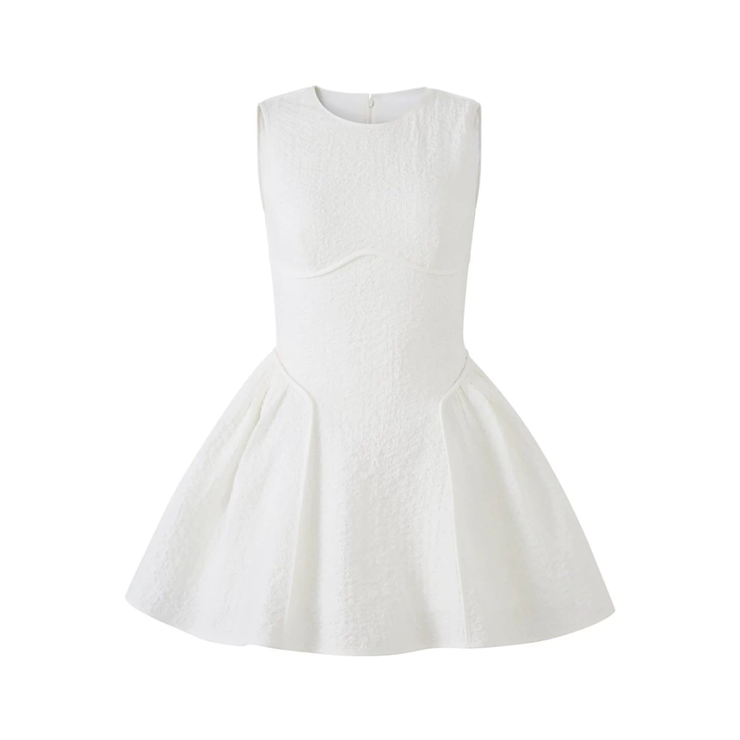 Avenement Slim-fitting Waist Round Neck Sleeveless Dress