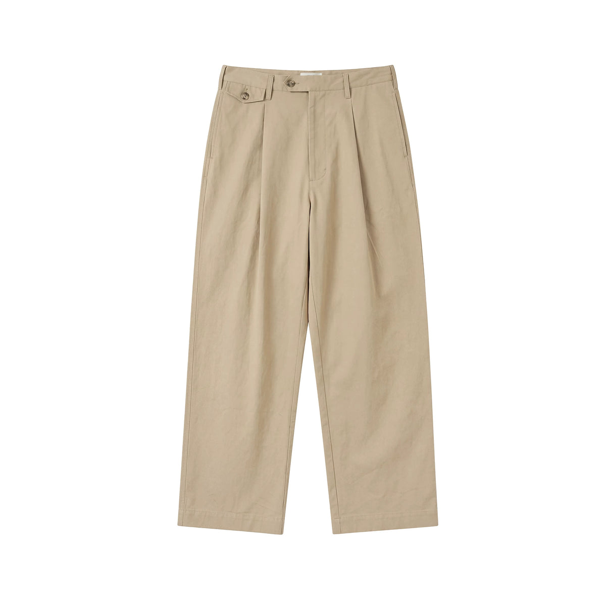 BUTTBILL Pima Cotton Relaxed Straight-Leg Trousers