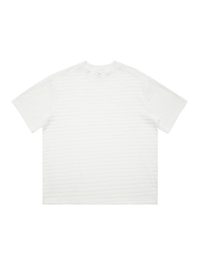 UNF Front Shoulder Slim-fit Crew Neck Knitted Tee