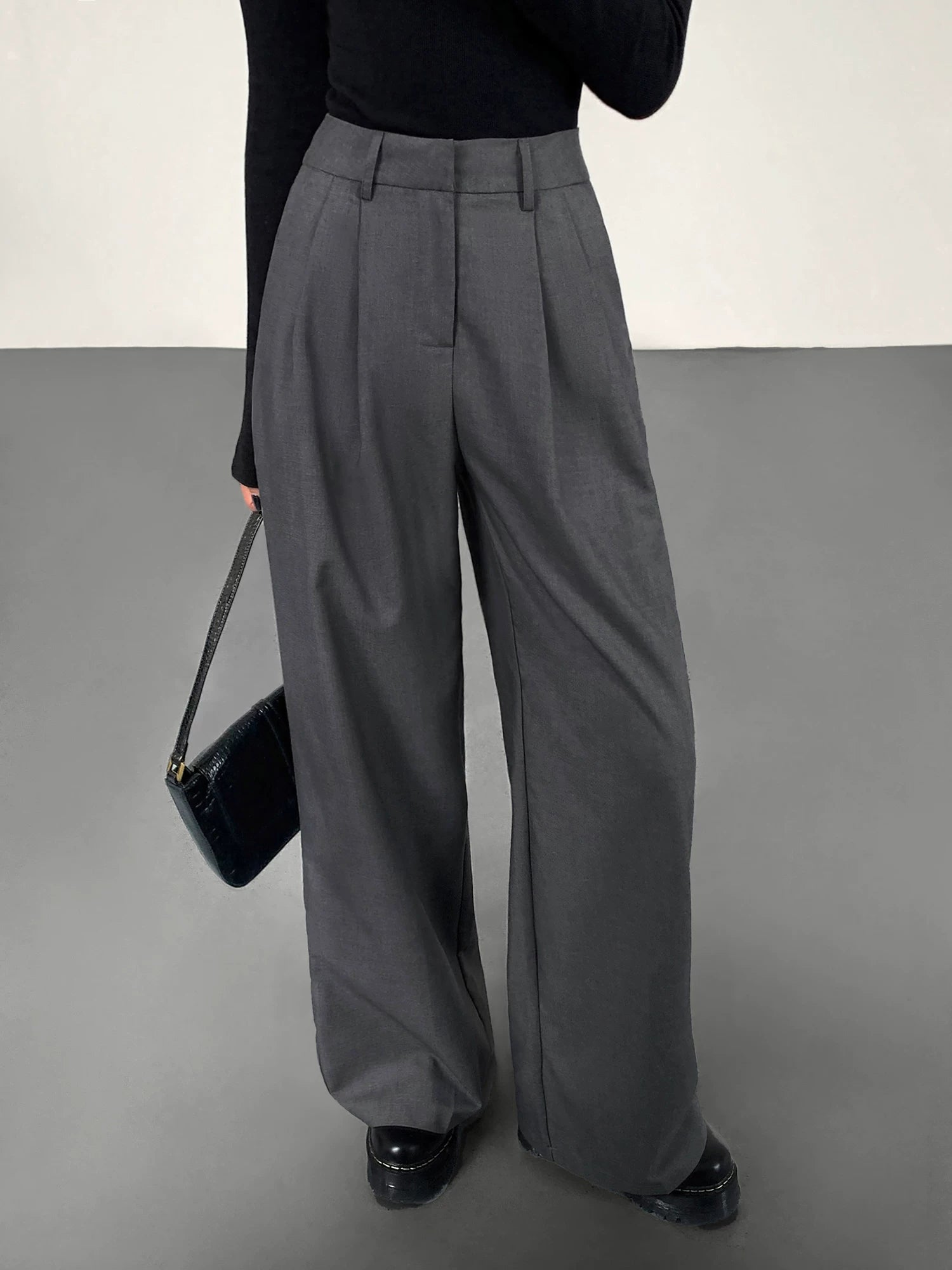 Ousph High Waist Loose Versatile Mopping Casual Pants