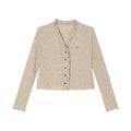 KANO Ruffle Trim Long-Sleeve Cardigan Cami Two-Piece Set